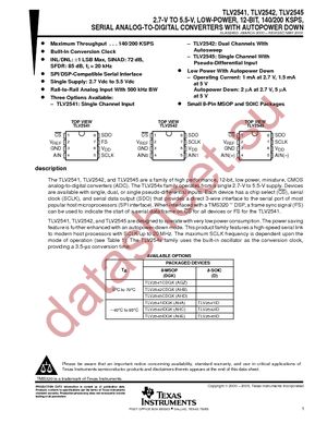 TLV2541IDR datasheet  